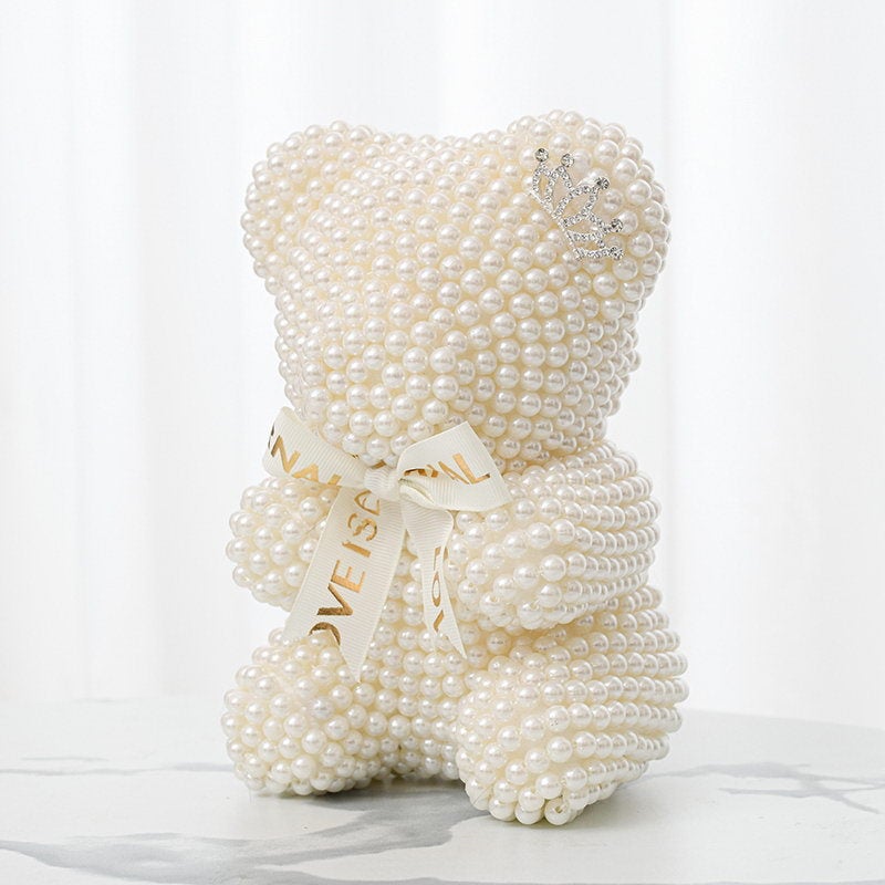 520 Mother'S Day Gift Valentine'S Day Gift Simulation Flower Pearl Bear Creative Birthday Eternal Flower Rose Bear - Image 1